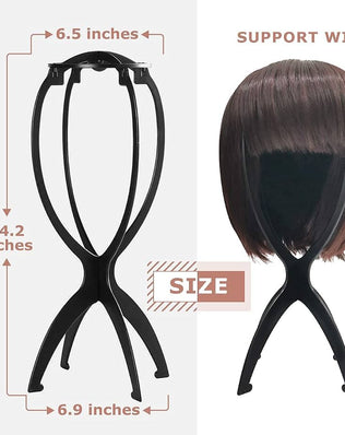 Two Problems Solved wig stands with short wig heads, mannequin heads for styling and display of short wigs, 2-pack set.