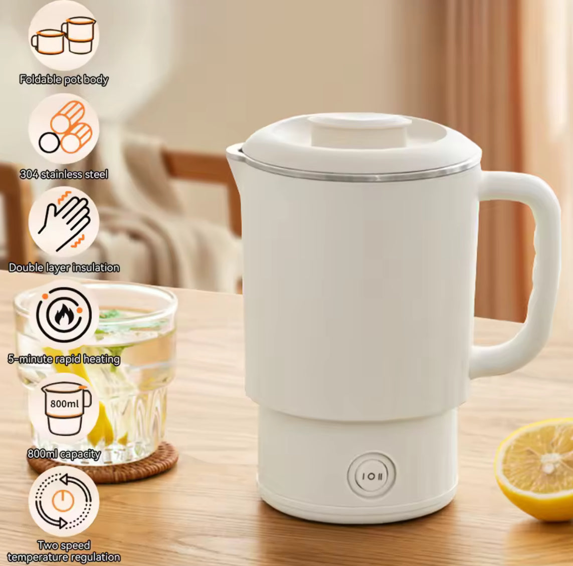 Electric Kettle Portable Travel Fast Boiling Tea Coffee Kettle - Problems Solved