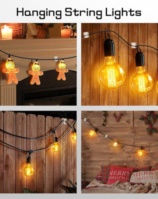 Problems Solved 60-piece outdoor light hooks with adhesive fairy light clips and cable organizers for secure outdoor lighting setup.