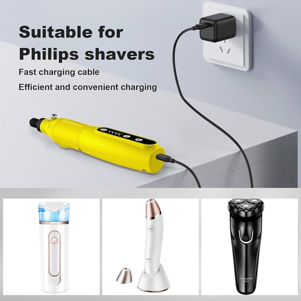 5V charging cable for Philips One Blade shaver, compatible with all models, by Problems Solved.