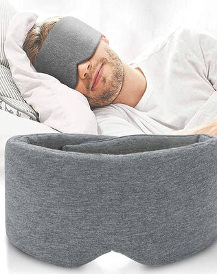 Problems Solved handmade cotton sleep mask with soft, light-blocking design for comfortable sleep and eye relaxation.