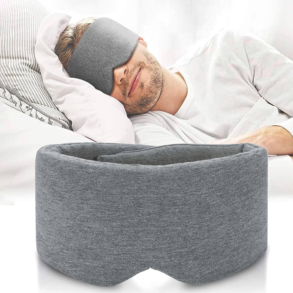 Problems Solved handmade cotton sleep mask with soft, light-blocking design for comfortable sleep and eye relaxation.