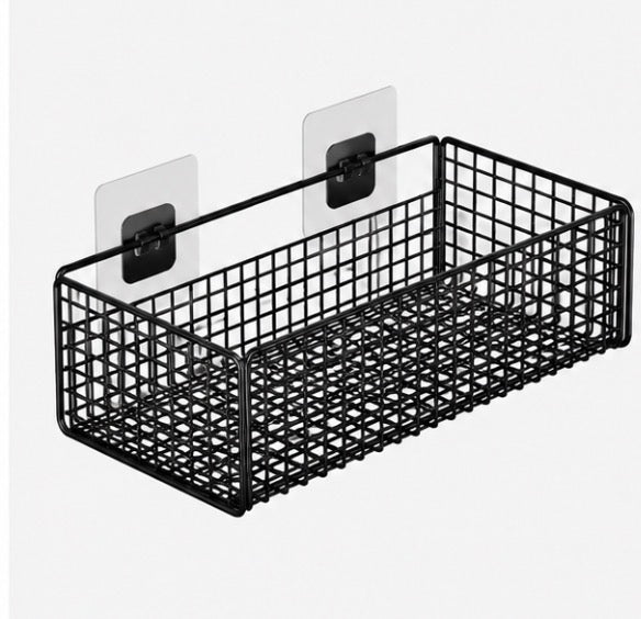 Problems Solved bathroom organiser with multiple compartments for toiletries, no-punch installation, ideal for bathroom storage.