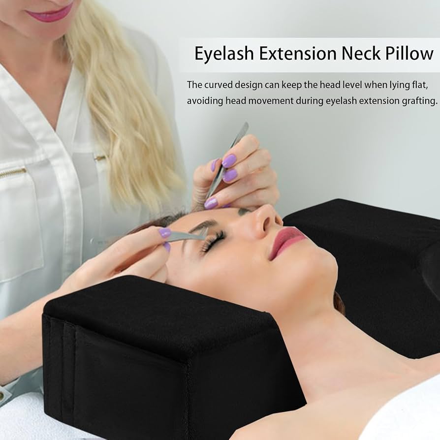 Problems Solved lash extension pillow with ergonomic design, eyelash grafting cushion, and neck support for cervical comfort.