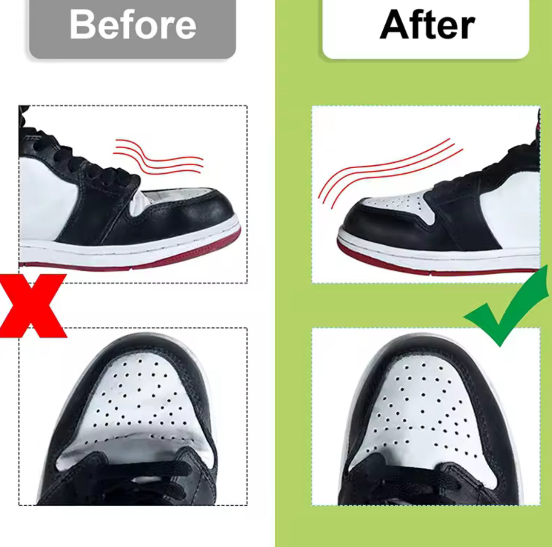 Crease Protector Shoe Anti Crease Bending Crack Toe Cap - Problems Solved