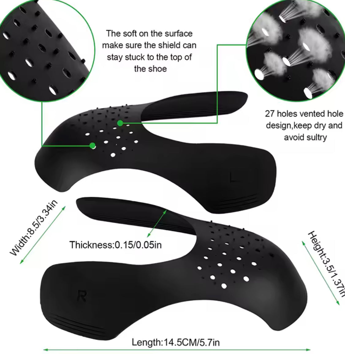 Crease Protector Shoe Anti Crease Bending Crack Toe Cap - Problems Solved