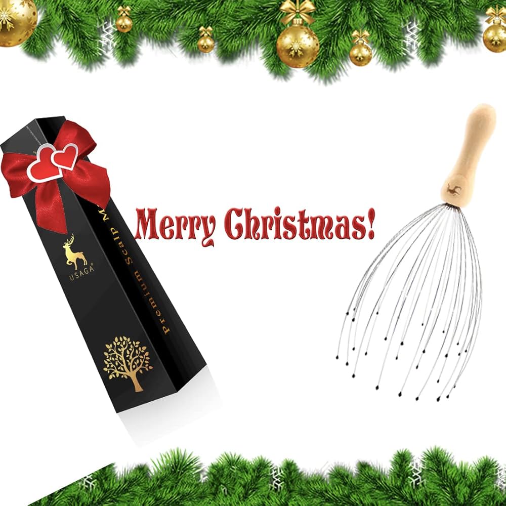 Problems Solved 28 Finger Head Scratcher and scalp massager with flexible fingers for soothing head and scalp massage.