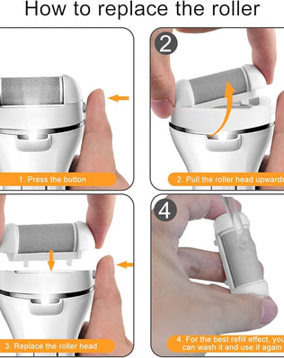 Set of 6 Problems Solved replacement roller refills for foot pedicure foot file, ideal for smoothing and exfoliating feet.
