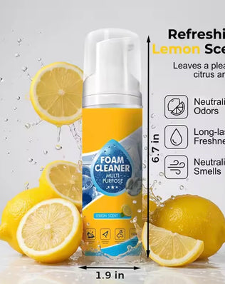 Problems Solved 4-in-1 multi-enzyme foam cleaner for car interior, leather, bathroom, sofa, and multi-surface cleaning tool.