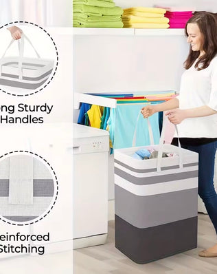 Problems Solved extra large waterproof laundry hamper with extended handle, foldable design and durable fabric for easy laundry transport