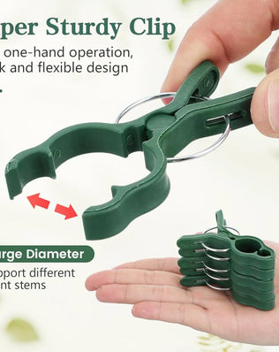 Set of 50 Problems Solved tomato plant support clips for garden plants, ideal for securing tomato stems and plant branches.