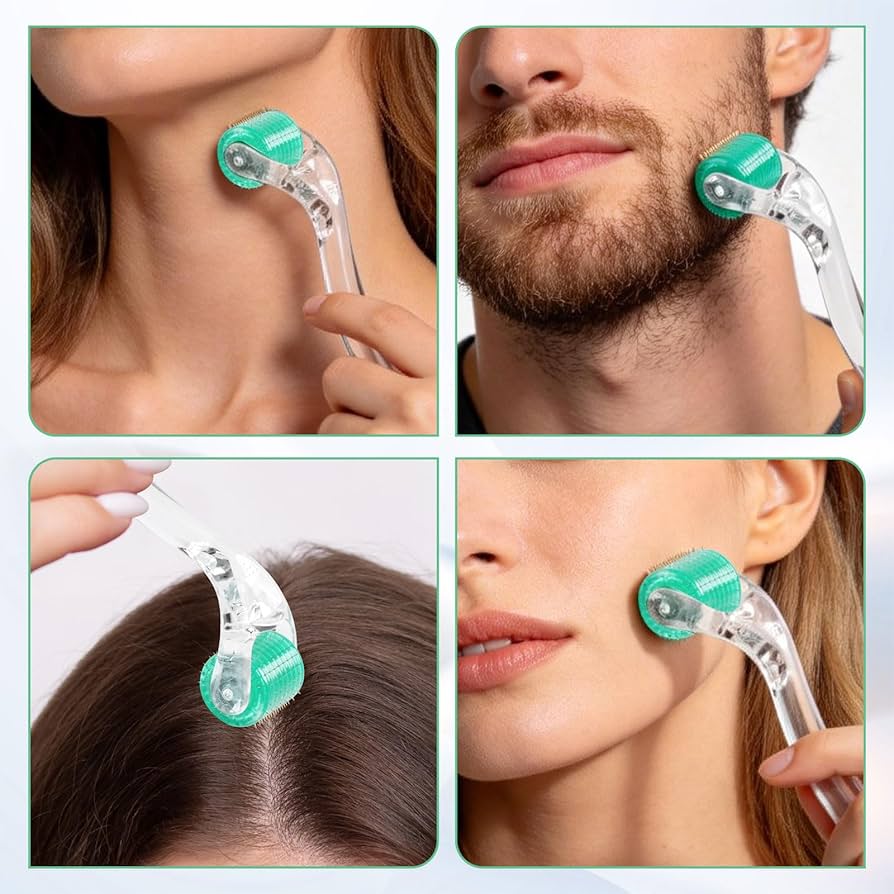 Problems Solved Derma Roller 1.0mm with individual titanium micro needles for skin rejuvenation and collagen stimulation.