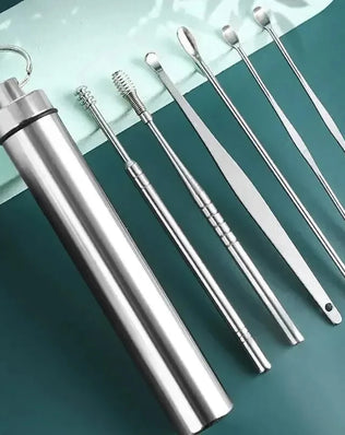 Ear Cleaner 6Pcs/Set Earpick Ear Wax Remover Ear Spoon Curette - Problems Solved