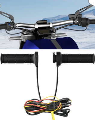 1 Pair 12V 22mm Motorcycle Hand Heated Grips 5-Gear Temperature Adjustable Electric Heating Handle Universal Motorcycle Hot Grip - Problems Solved