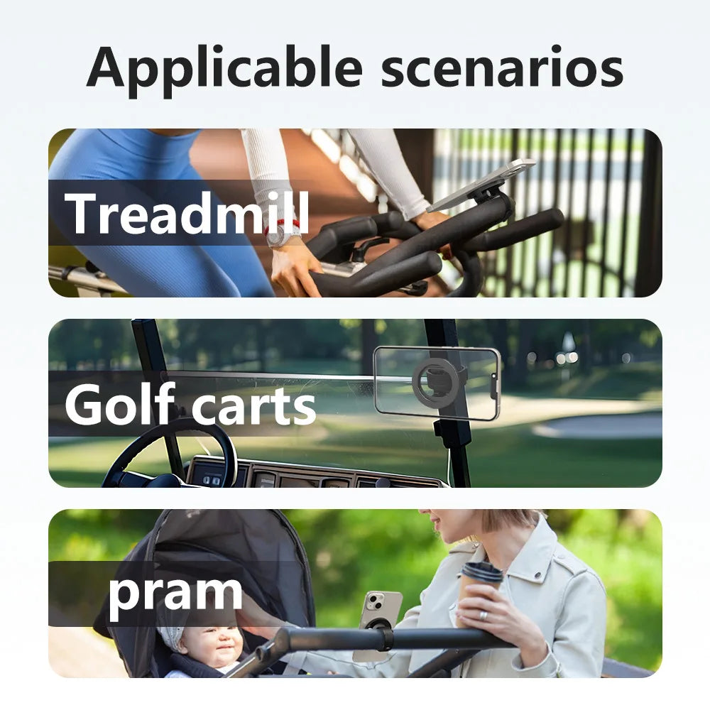 Magnetic Hand Strap MagSafe Phone Mount for Fitness Equipment, Strong Magnet Fit iPhone 16/15/14 & Android, Hands-Free Holder - Problems Solved