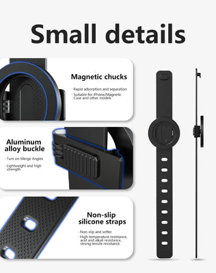 Magnetic Hand Strap MagSafe Phone Mount for Fitness Equipment, Strong Magnet Fit iPhone 16/15/14 & Android, Hands-Free Holder - Problems Solved