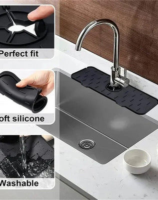 Kitchen Gadgets Silicone Faucet Absorbent Pad Shelf Sink Splash - Problems Solved
