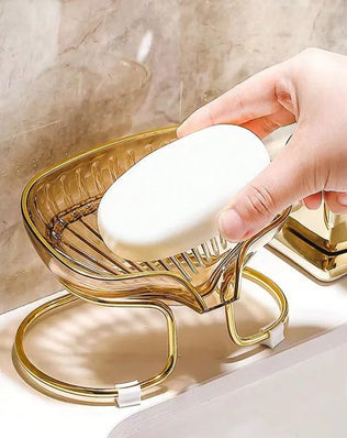 Bathroom Soap Dish Light Luxury Toilet Shower Soap Holder with Drain Water Soap Storage Case Tray Container Bathroom Gadgets - Problems Solved