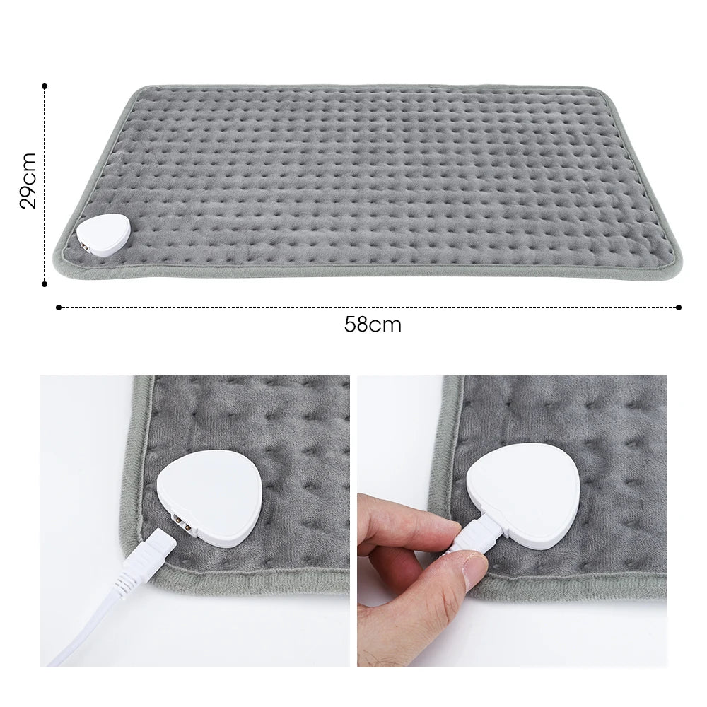 Menstrual Cramps Waist Back Pain Relief Winter Heater 60*30CM Electric Heating Pad Heating Blanket with thermostat Hot Pad for - Problems Solved
