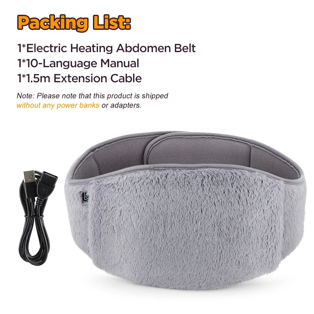 Electric Heating Abdomen Belt with Hand Warmer 3 Temp Levels Waist Warming Pad for Menstrual Relief Winter Health Care for Women - Problems Solved