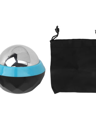 Cold Massage Roller Ball Handheld Heat Relief Stainless Steel Rolling Ice Ball for Shoulder Blue Black Ice Ball Massager - Problems Solved