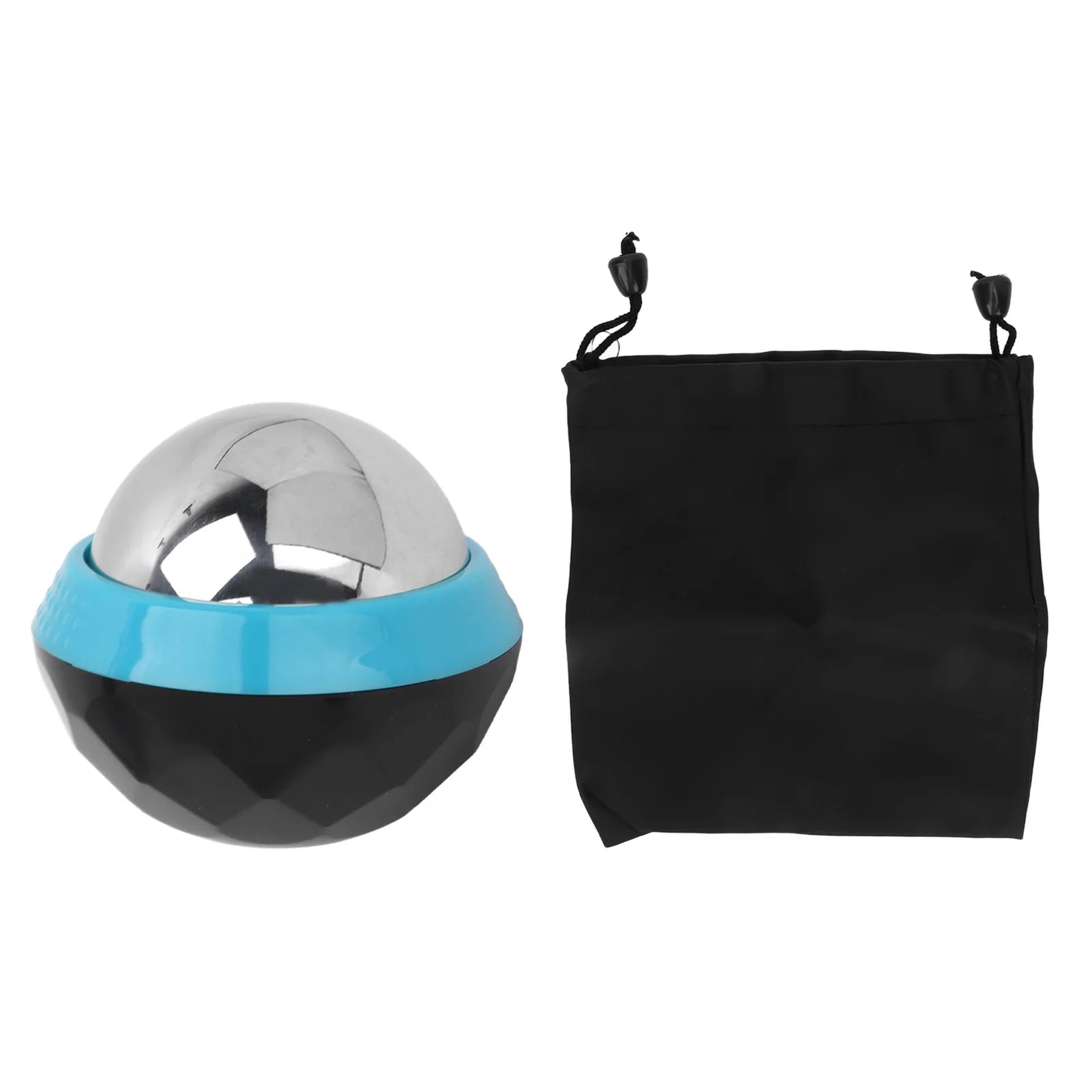 Cold Massage Roller Ball Handheld Heat Relief Stainless Steel Rolling Ice Ball for Shoulder Blue Black Ice Ball Massager - Problems Solved