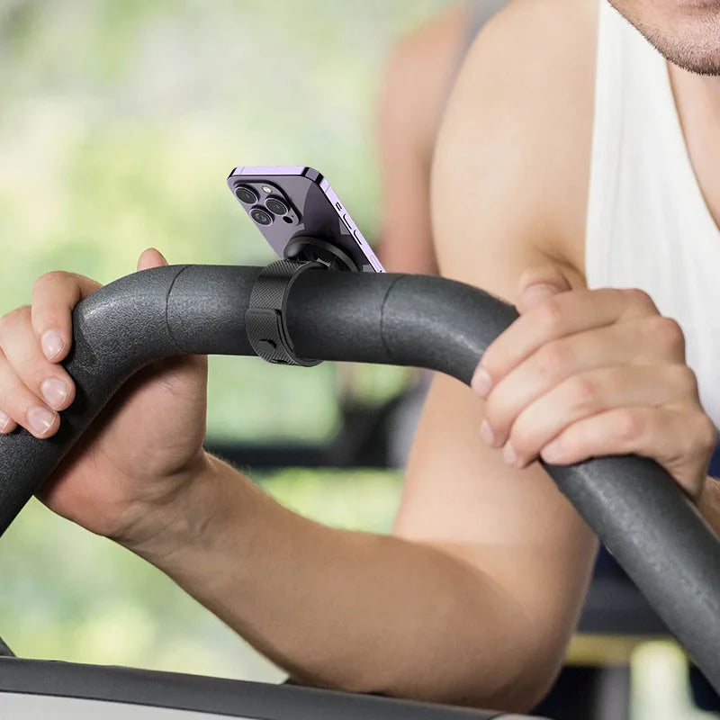 Magnetic Hand Strap MagSafe Phone Mount for Fitness Equipment, Strong Magnet Fit iPhone 16/15/14 & Android, Hands-Free Holder - Problems Solved