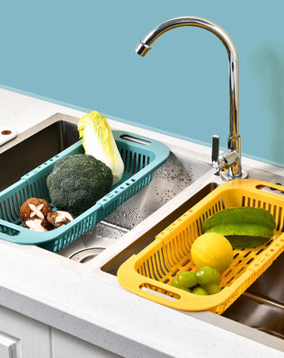 Kitchen Organizer Soap Sponge Holder Sink Rack Telescopic Drain - Problems Solved