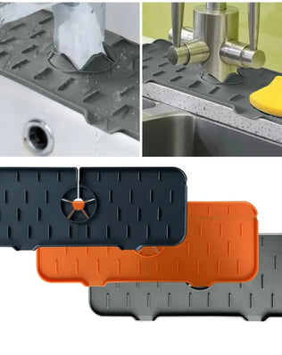 Kitchen Gadgets Silicone Faucet Absorbent Pad Shelf Sink Splash - Problems Solved