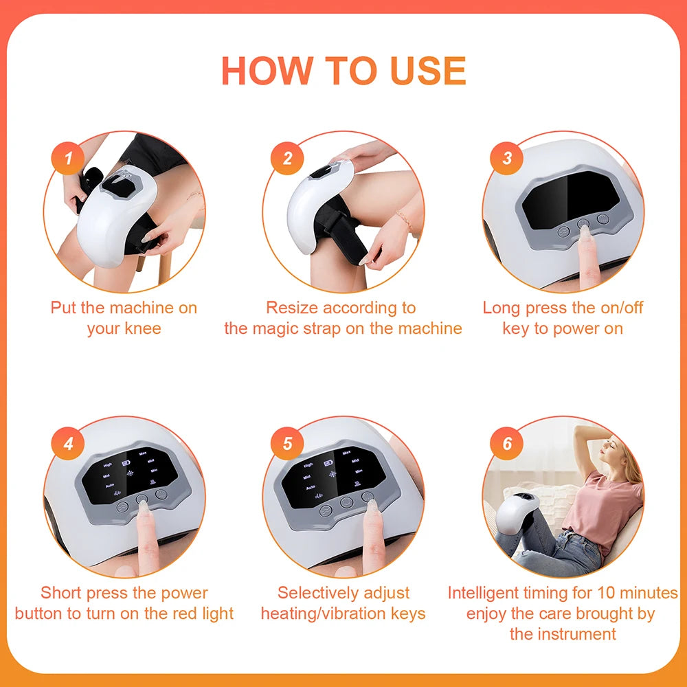 3 Gear Temperature Adjustment Smart Knee LED Display Massager Hot Compress for Shoulders Elbows Knee Gift For Parents Or Elders - Problems Solved
