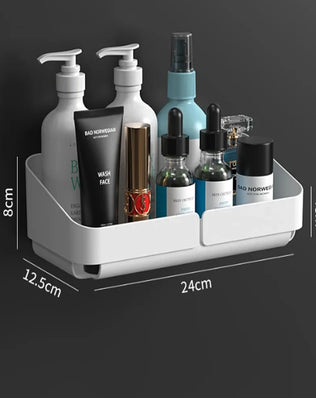 Bathroom  Kitchen Convenience Rack Shelf Makeup Storage Organizer Cosmetics Shampoo Rack Shower Shelf Wall Spice No Drilling - Problems Solved