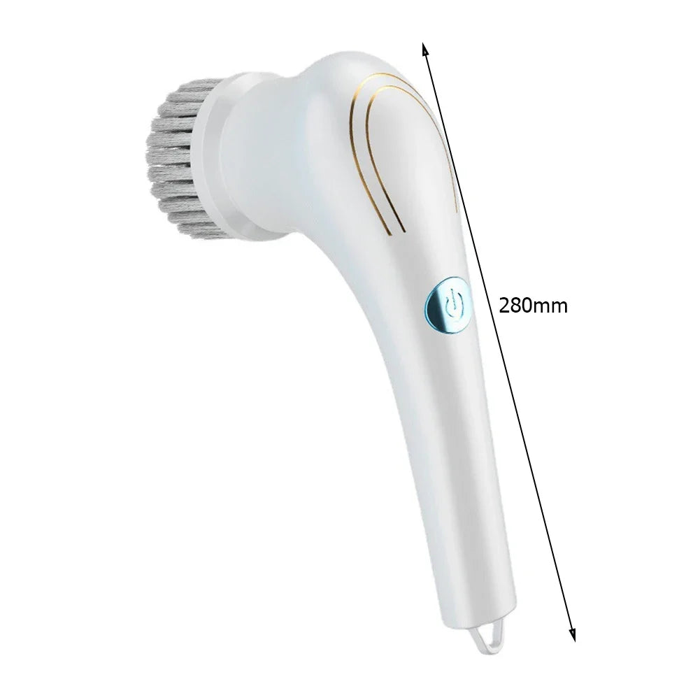 Household Cleaning Brush Multifunction USB 5 in 1 Bathroom - Problems Solved