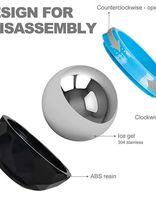 Cold Massage Roller Ball Handheld Heat Relief Stainless Steel Rolling Ice Ball for Shoulder Blue Black Ice Ball Massager - Problems Solved