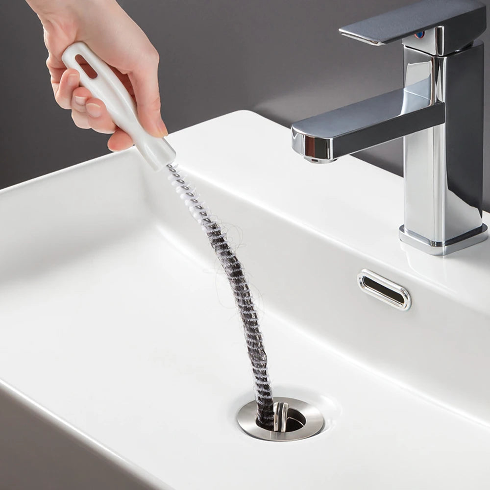 2PCS Pipe Dredging Brush Bathroom Hair Sewer Sink - Problems Solved