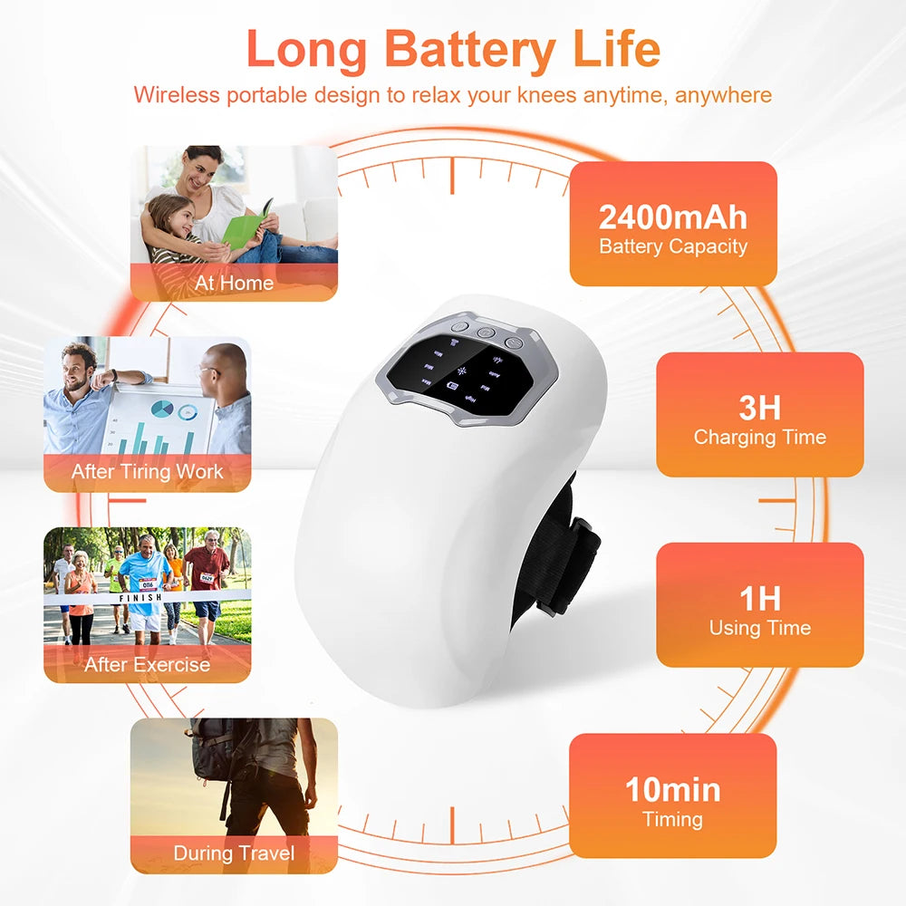 3 Gear Temperature Adjustment Smart Knee LED Display Massager Hot Compress for Shoulders Elbows Knee Gift For Parents Or Elders - Problems Solved
