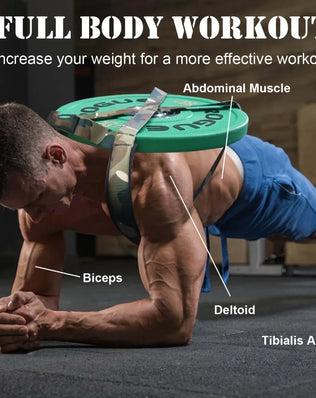 Home Weight Training Weighted Vest Strap - Barbell Plates for Pull-ups Plank Push-ups Portable Fitness Gear - Problems Solved