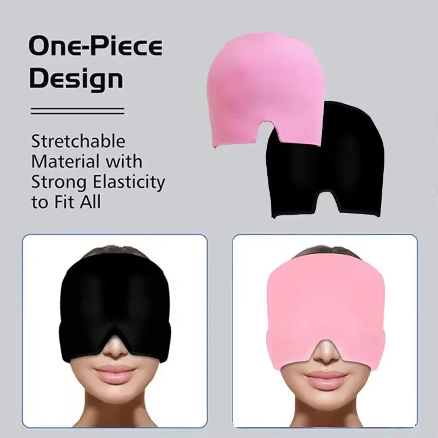 Migraine Relief Hat headache hat Gel Hot Cold Therapy Ice Cap For Relieve Pain Ice Hat Eye Mask Stress Pressure Pain Relief - Problems Solved