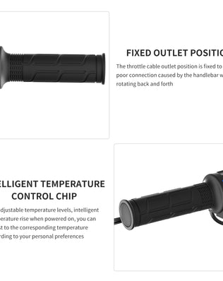 1 Pair 12V 22mm Motorcycle Hand Heated Grips 5-Gear Temperature Adjustable Electric Heating Handle Universal Motorcycle Hot Grip - Problems Solved