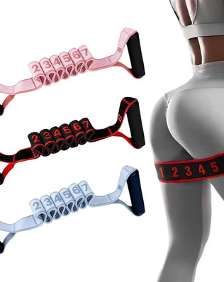Fitness Resistance Band For Yoga Pilates Stretching Fitness Training 8 Adjustable Resistance Level Digital Marking Fitness Suppl - Problems Solved