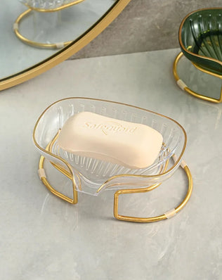 Bathroom Soap Dish Light Luxury Toilet Shower Soap Holder with Drain Water Soap Storage Case Tray Container Bathroom Gadgets - Problems Solved