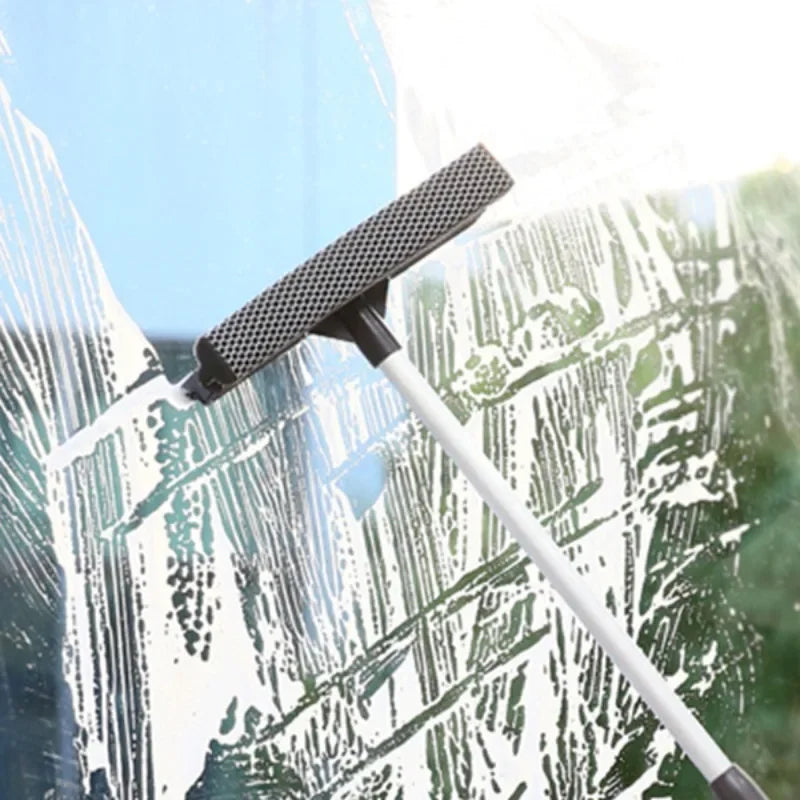 1PC Squeegee Window Cleaner 2 in 1 Retractable Pole Cleaning - Problems Solved