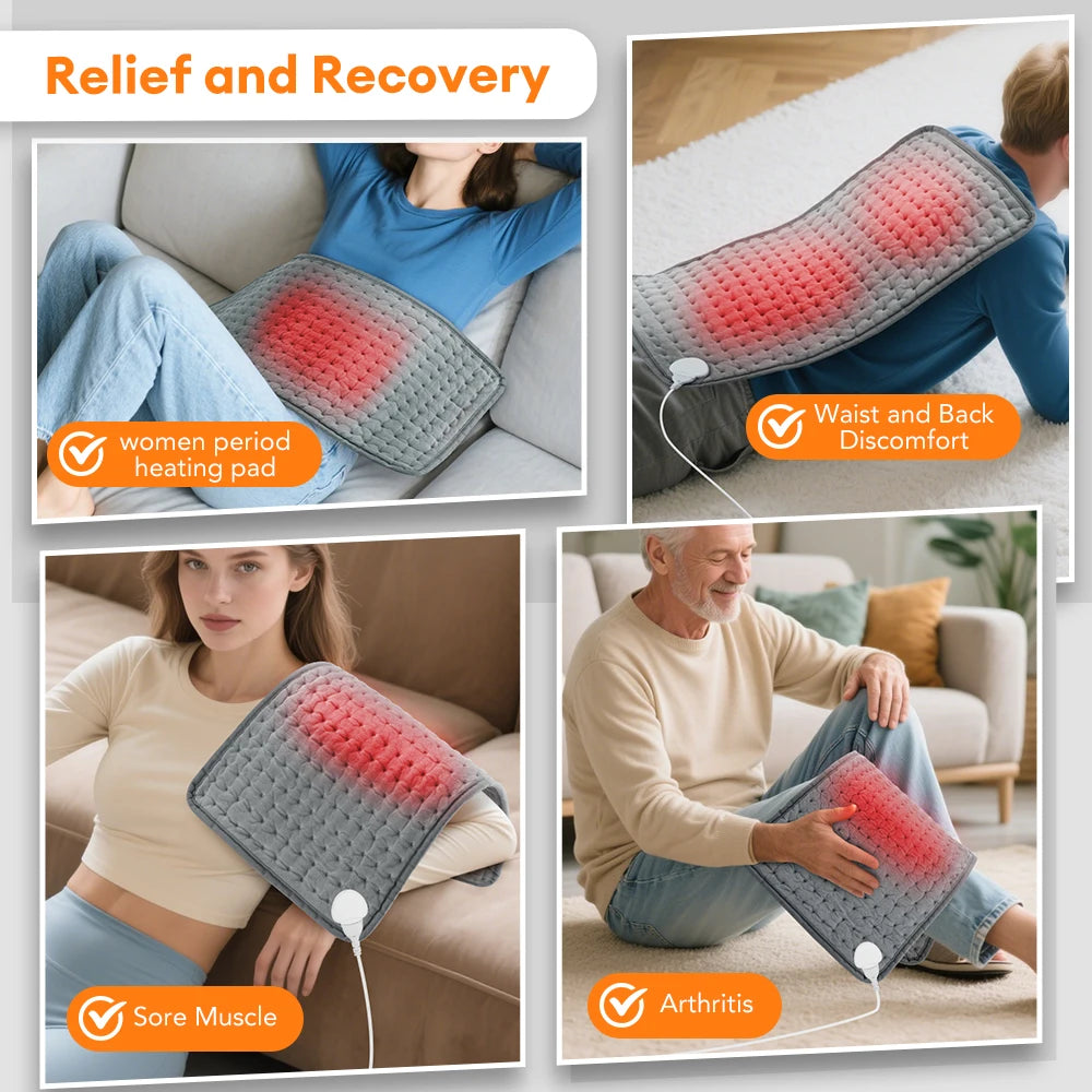 Menstrual Cramps Waist Back Pain Relief Winter Heater 60*30CM Electric Heating Pad Heating Blanket with thermostat Hot Pad for - Problems Solved