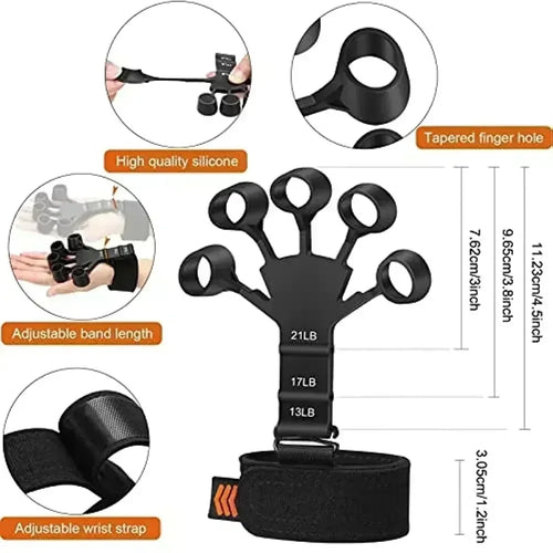 6 Resistance Levels Hand Grip Hand Strength Trainer Rehabilitation Physical Tools Fitness Finger Gripper Gym Expander Portable - Problems Solved