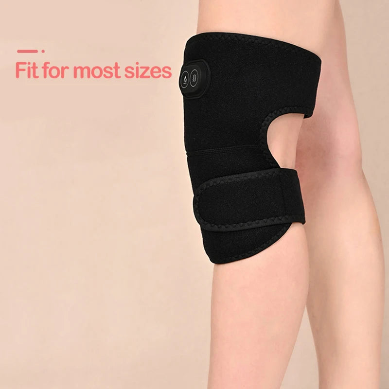 Heated Massage Brace for Shoulder & Knee - USB Rechargeable Support Strap with 3 Heat & Vibration Levels - Problems Solved
