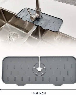 Kitchen Gadgets Silicone Faucet Absorbent Pad Shelf Sink Splash - Problems Solved
