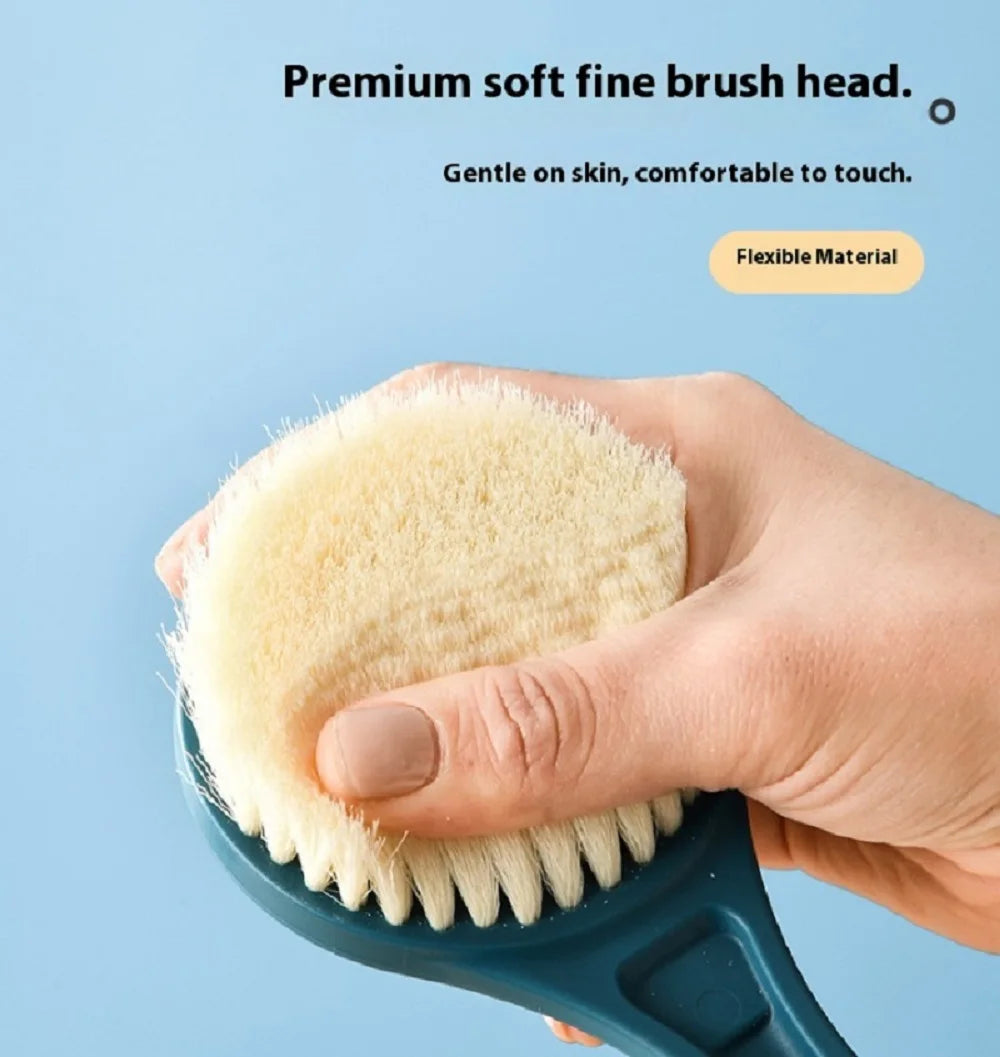 Bathroom Body Brush Kit with Long Handle: Soft-Hair Brush - Problems Solved