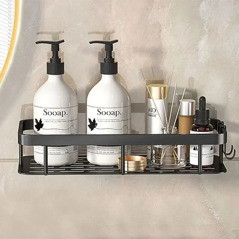 2PCS Bathroom Storage Rack, Bathroom Shelves, No-Drill - Problems Solved