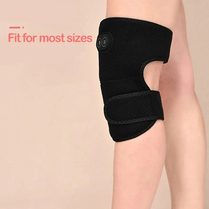 Heated Massage Brace for Shoulder & Knee - USB Rechargeable Support Strap with 3 Heat & Vibration Levels - Problems Solved