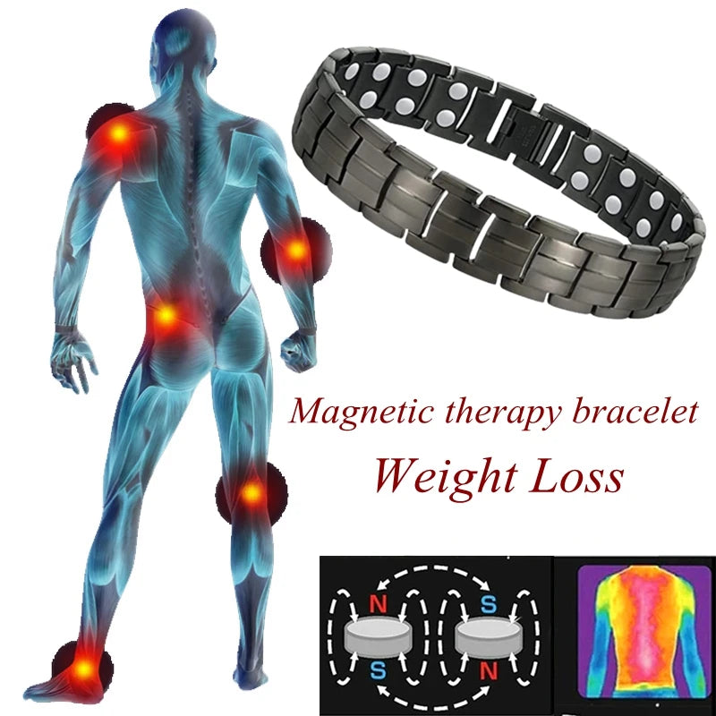 Health Care Magnetic Bracelet Weight Loss Anti-Fatigue Therapy Bracelets for Men Women Arthritis Pain Relief Energy Jewelry Gift - Problems Solved