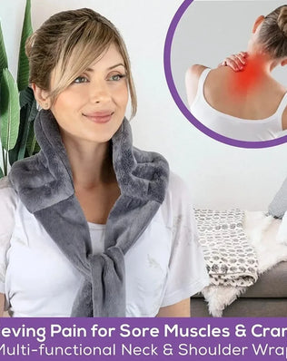 Pain Relief Heating Pad Microwave Hot Wrap Belt Double Sided Fleece for Neck Shoulder Back Soothing Muscle Ache Home Use - Problems Solved